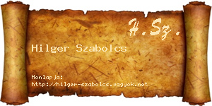 Hilger Szabolcs névjegykártya