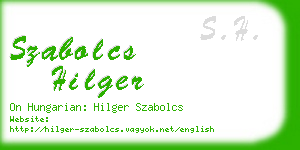 szabolcs hilger business card